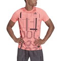 adidas Tennis-Tshirt Club Graphic Tee acidrot Herren